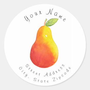 Watercolor Pear Address Label