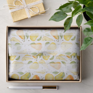 Watercolor Pear Fresh Fruit Pattern Tissue Paper