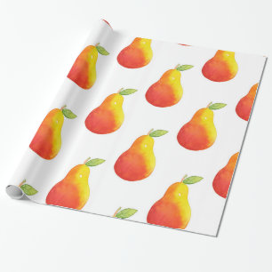 Watercolor Pear Pattern Wrapping Paper