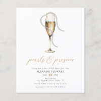 Watercolor Pearls and Prosecco Bridal Shower