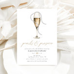 Watercolor Pearls and Prosecco Bridal Shower Invitation<br><div class="desc">Indulge in the ethereal allure of our Watercolor Pearls and Prosecco Bridal Shower Invitations, where elegance meets whimsy in a harmonious blend of delicate hues and sparkling sophistication. Draped in the soft luminescence of watercolor strokes, each invitation is a canvas of dreams, adorned with shimmering pearls that dance like stars...</div>