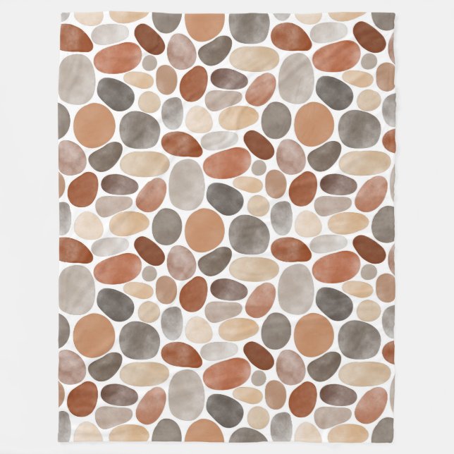 Watercolor Pebbles 230921 Fleece Blanket (Front)