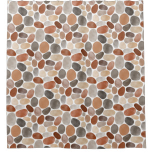 Watercolor Pebbles 230921 Shower Curtain