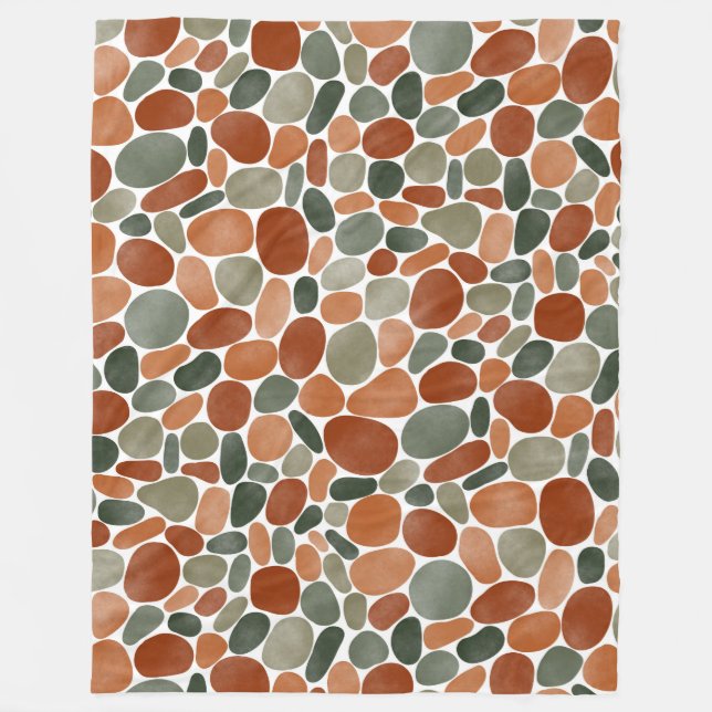 Watercolor Pebbles 270921 Fleece Blanket (Front)