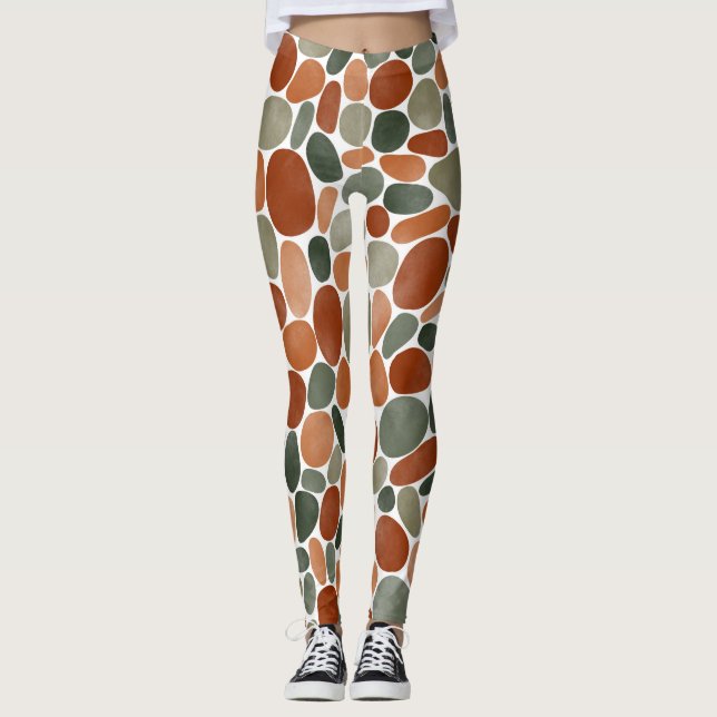 Watercolor Pebbles 270921 Leggings (Front)