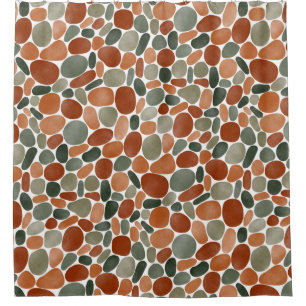Watercolor Pebbles 270921 Shower Curtain