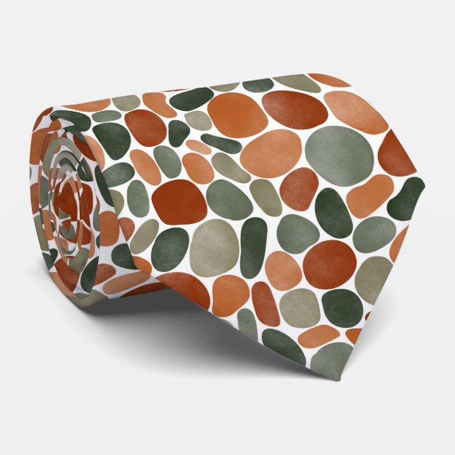 Watercolor Pebbles 270921 Tie (Rolled)