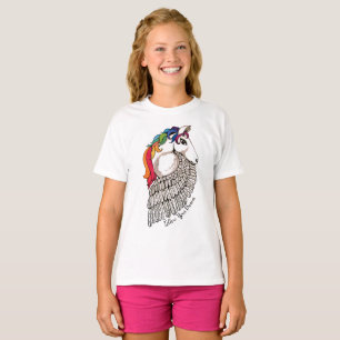 Watercolor Pegasus With Rainbow Hair T-Shirt