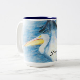 watercolor pelican  mug 17