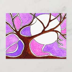 Watercolor Pen and Ink Tree Postcard