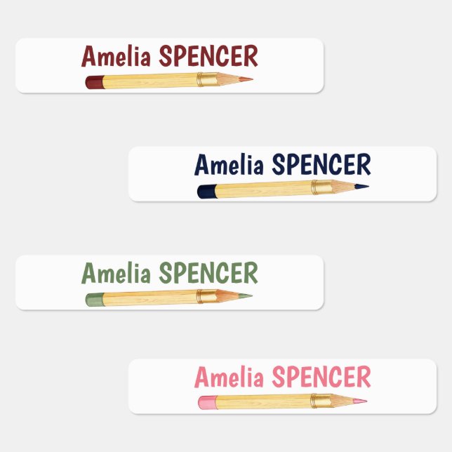Watercolor Pencil Personalised Waterproof Name (Group)