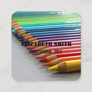 Watercolor pencils for business square business ca card