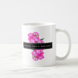Watercolor Peonies Bunch Floral Designer Coffee Mug