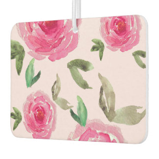 Watercolor peonies floral Pattern Air Freshener