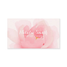 Watercolor Peony Bloom Floral Business Cards
