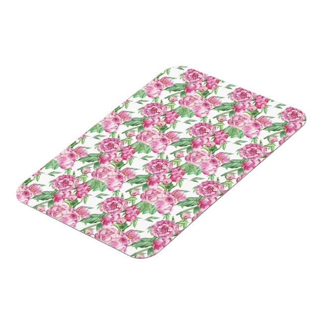 Watercolor peony field magnet (Left Side)
