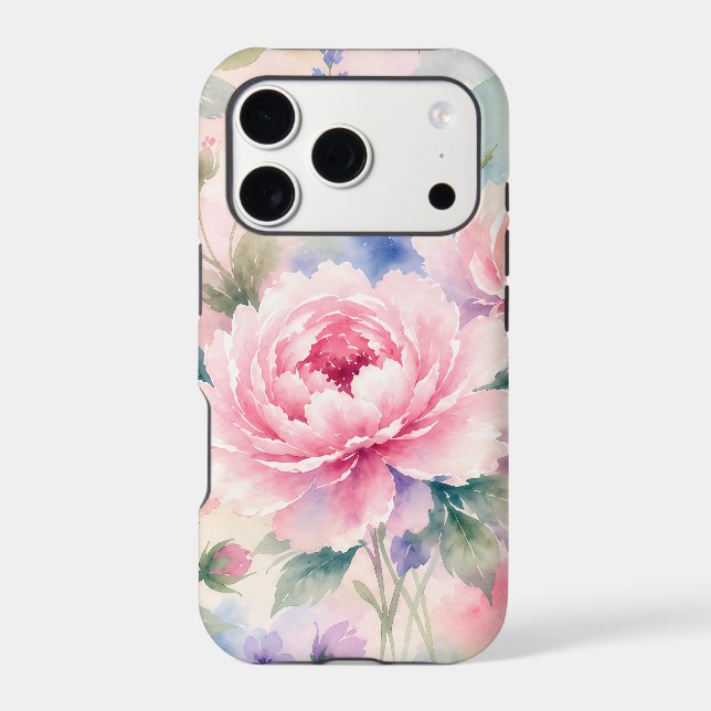 Watercolor Peony Flower (Back)