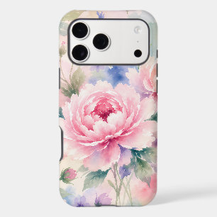 Watercolor Peony Flower