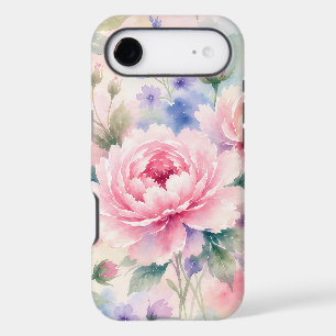 Watercolor Peony Flower