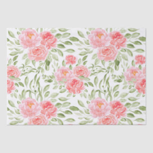 Watercolor Peony Pattern Tissue Paper