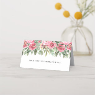 Watercolor Peony Wedding Place Card