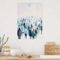 Watercolor people art