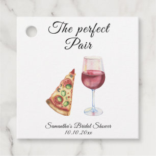 Watercolor Perfect Pair Bridal Shower Favour Tags