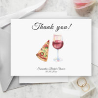 Watercolor Perfect Pair Bridal Shower Thank You