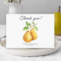 Watercolor Perfect Pear Thank You Bridal Shower