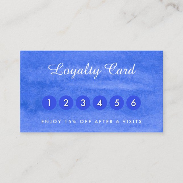 Watercolor periwinkle business cards (Front)