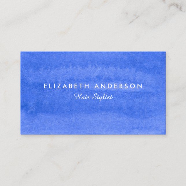 Watercolor Periwinkle business cards (Front)