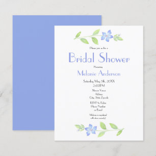 Watercolor Periwinkle Flower Invitation