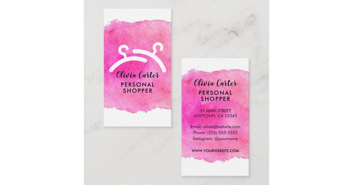 Watercolor Personal Shopper Business Card Zazzle Co Uk