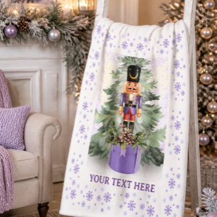 Watercolor Personalised Nutcracker Fleece Blanket