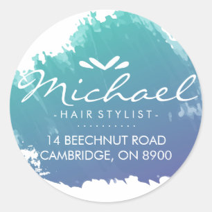 Watercolor Personalised Return Address Label