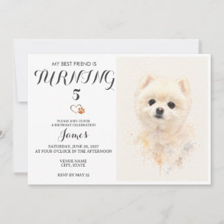 Watercolor Pet Birthday Invitation