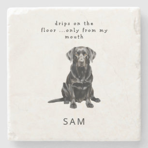 Watercolor Pet Funny Personalized Stone Coaster