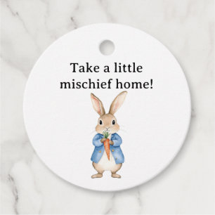 Watercolor Peter Rabbit Veggie Basket Baby Shower  Favour Tags