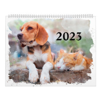 Watercolor Pets Calendar Dogs, Cats, Birds & More