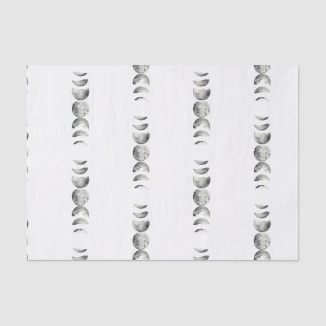 Watercolor Phases of the Moon Tissue Paper (Front)