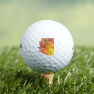 Watercolor Phoenix Arizona Golf Balls