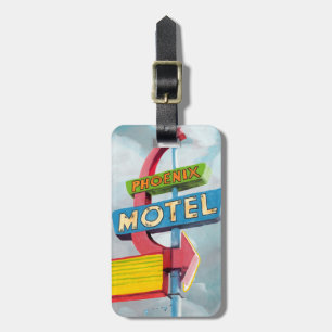 Watercolor Phoenix Motel Luggage Tag