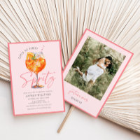 Watercolor Photo Aperol Spritz Bridal Shower