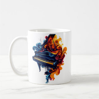Watercolor Piano Tshirt Pianist Musician Grand Pia Coffee Mug