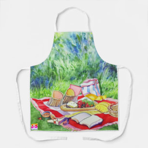 Watercolor Picnic Date Apron