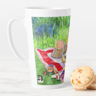 Watercolor Picnic Date Latte Mug