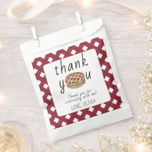Watercolor Pie Birthday thank you Favour Bags