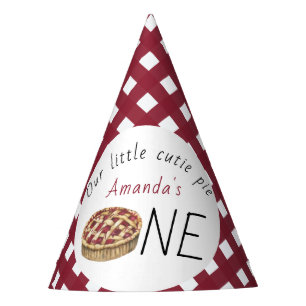 Watercolor Pie Kids Birthday Party Hat