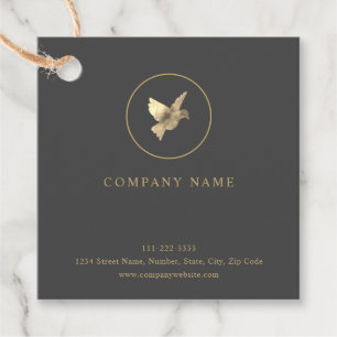 Watercolor Pigeon Logo Favour Tags
