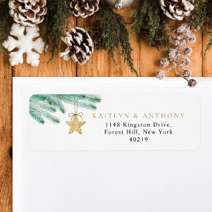 Watercolor Pine Boughs Christmas Winter Wedding
